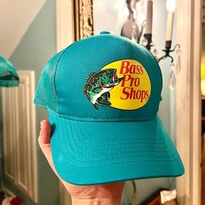 Turquoise Bass Pro Trucker Hat